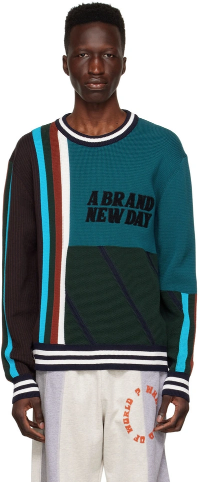 Ahluwalia &paulsmith Ssense Exclusive Green Cotton Sweater