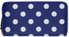 Comme Des Garçons Navy Dots Zip Wallet In Navy