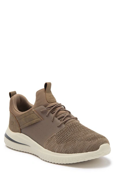 Skechers Delson 3.0 Cicada Lace-up Sneaker In Khaki