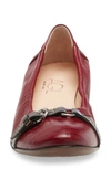 Agl Attilio Giusti Leombruni Monika Cap Toe Ballet Flat In Deep Red/ Croc Print