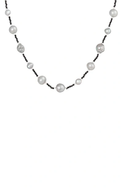 Splendid Pearls 10-11mm Cultured Freshwater Pearl Gray Endless Necklace