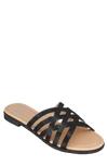 Gc Shoes Sage Womens Embellished Strappy Slide Sandals In Black
