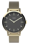 TIMEX MIDTOWN CRYSTAL EMBELLISHED MESH STRAP WATCH, 36MM