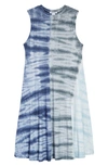 Nordstrom Kids' Easy Knit Dress In Navy Denim Tonal Tie Dye