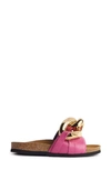 Jw Anderson Chain Slip-on Sandals In Fuchsia