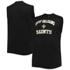 PROFILE BLACK NEW ORLEANS SAINTS BIG & TALL MUSCLE TANK TOP