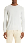 Boglioli Cotton Piqué Crewneck Pullover In Off White
