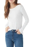 Splendid Crew Neck Long Sleeve Top In White