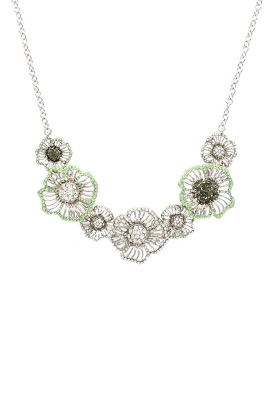 Olivia Welles Morning Dew Necklace In Silver / Pacific