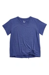 Zella Girl Kids' Tied Up T-shirt In Blue Marlin