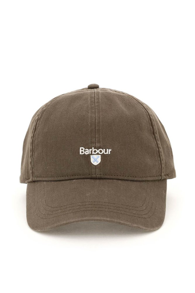 Barbour Logo Embroidered Baseball Cap In Green