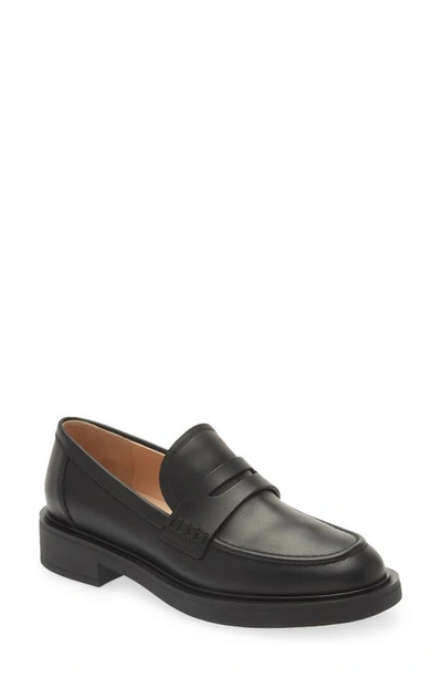 Gianvito Rossi Harris Penny Loafer In Black