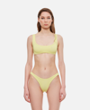Reina Olga Ginny Crinkle Bikini Set In Yellow