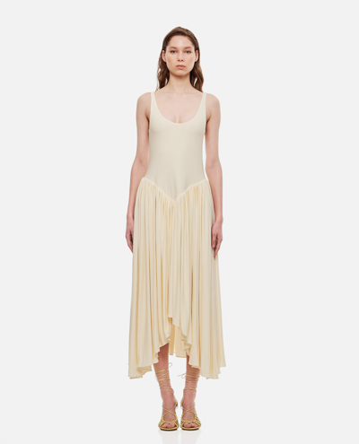 shoes for knee length dress Trina Turk Women's Lombardy Midi Dress in White size 10 main image 0