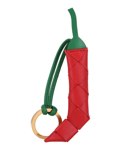 Bottega Veneta Chili Leather Key Ring In On