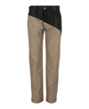 Bottega Veneta Two-tone Pants In Biscuit