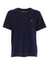 Polo Ralph Lauren Logo Embroidered Crewneck T-shirt In Navy