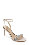 Jewel Badgley Mischka Dallyce Ankle Strap Sandal In Champagne Satin