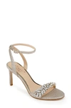 Jewel Badgley Mischka Dallyce Ankle Strap Sandal In Gold Glitter
