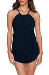 Magicsuit Halo Effect Angelika Underwire Tankini Top In Black