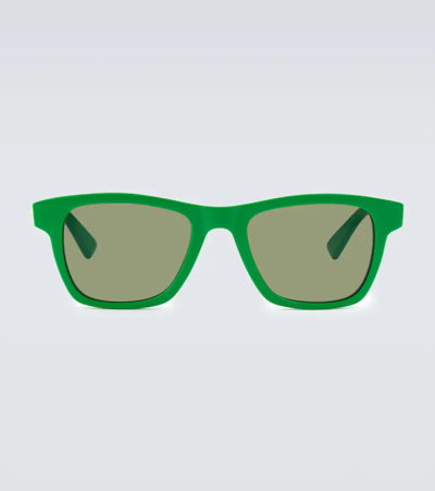 Bottega Veneta Square Sunglasses In Green