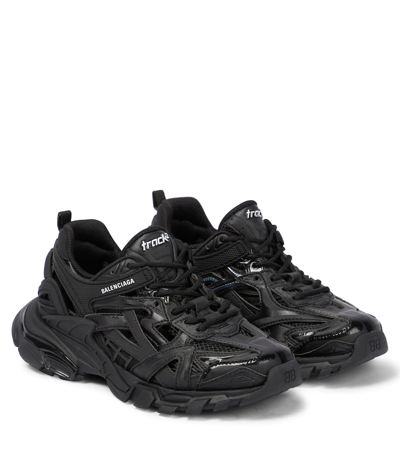 Balenciaga Kids' Track Sneakers In Black