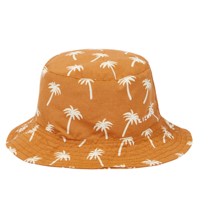 Liewood Baby Damon Printed Bucket Hat In Palms/ Almond
