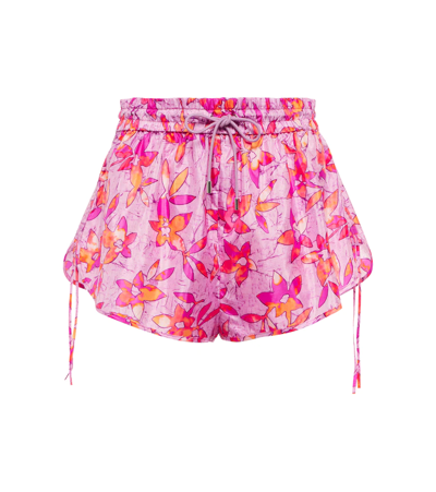 Isabel Marant Lysmee Floral Shorts In Pink
