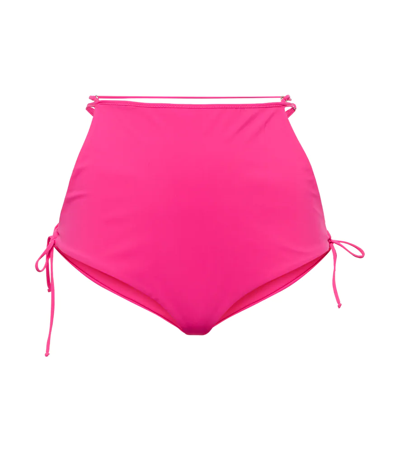 Nensi Dojaka Cutout High-rise Shorts In Pink