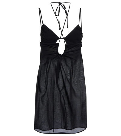 Nensi Dojaka Cutout Halterneck Minidress In Black