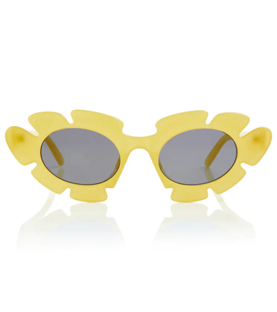 Loewe + Paula's Ibiza Cat-eye Acetate Sunglasses In Yellow