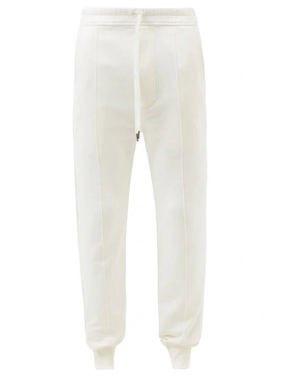 Tom Ford Fluid Velour Track Pants In Weiss