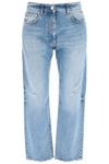 MSGM MSGM JEANS WITH EMBROIDERED LOGO