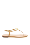 Tory Burch Capri T-strap Medallion Slingback Sandals In Brown