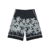 PALM ANGELS BLACK PRINTED SILK SHORTS