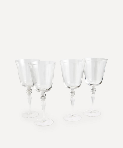 Soho Home Newington White Wine Glasses Set Of Four In Clear