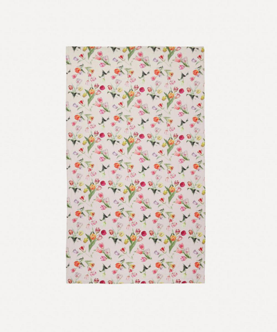 By Hope Tulip Fields Linen Tablecloth In Blush Pink