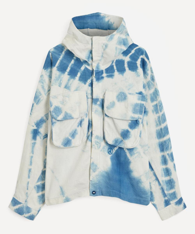 Story Mfg. Forager Tie-dye Organic Cotton Jacket In White