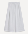 Eskandar Flared Cropped Trousers In White