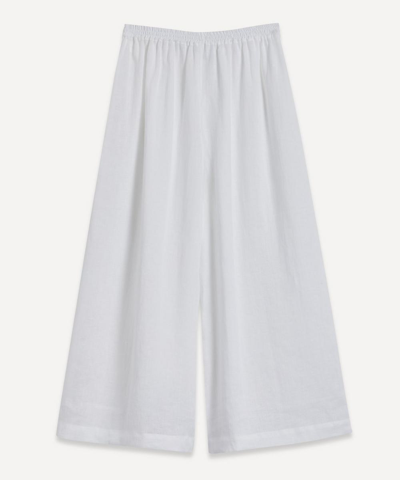 Eskandar Flared Cropped Trousers In White