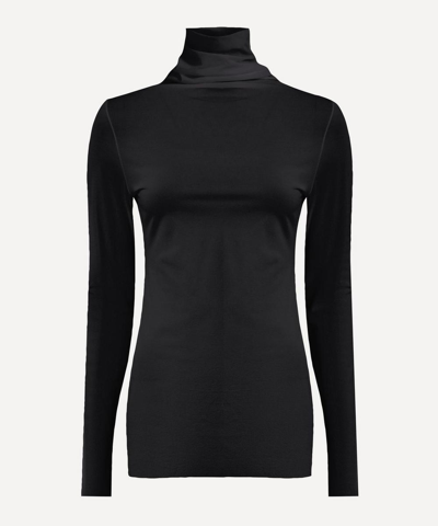 The Row Silk-blend Fadia Top In Black