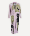 Hayley Menzies Prowling Panther Cotton Jacquard Duster Cardigan In Lilac