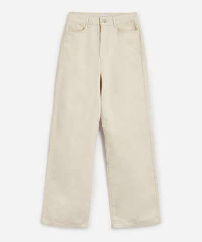 Aligne Freda High-waisted Straight Leg Jeans In Undyed