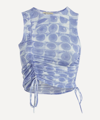 Paloma Wool Baviera Eye Print Semisheer Top In Soft Blue