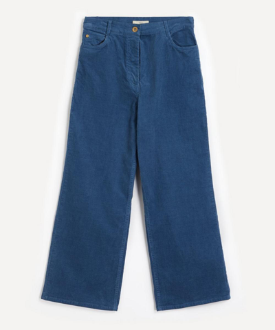 Sessun Velvet Park Trousers In Dusk Blue