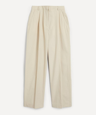 Officine Generale New Sophie Wide-leg Trousers In Cream