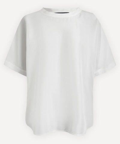 Sofie D'hoore Bagel Soho Silk Short-sleeve Top - Size 12 In Bagel Soho White