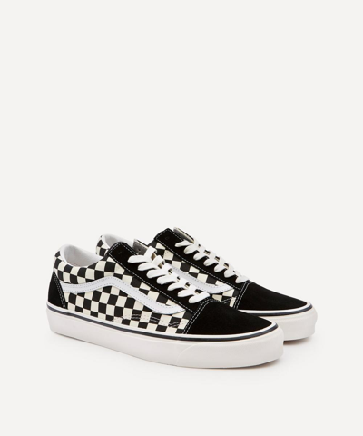 Vans Old Skool Primary Check Trainers In Black In Black / Check