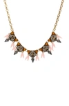 Olivia Welles Taryn Dangle Necklace In Burnished Gold / Multi