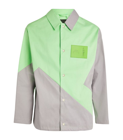 A-cold-wall* Woven Geometric Overshirt Jacket In Green